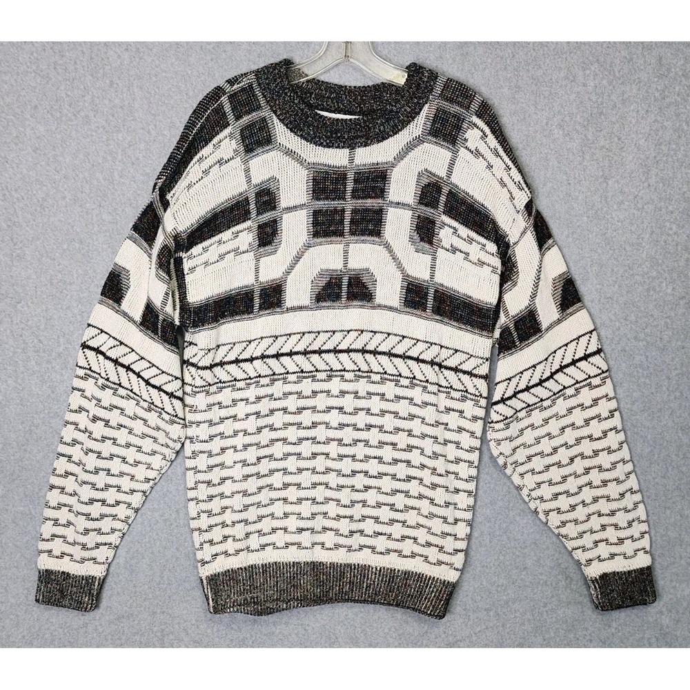 VTG JJ Cochran Mens Sweater Size L USA Made 90s Street‎ Grunge Eclectic Grandpa
